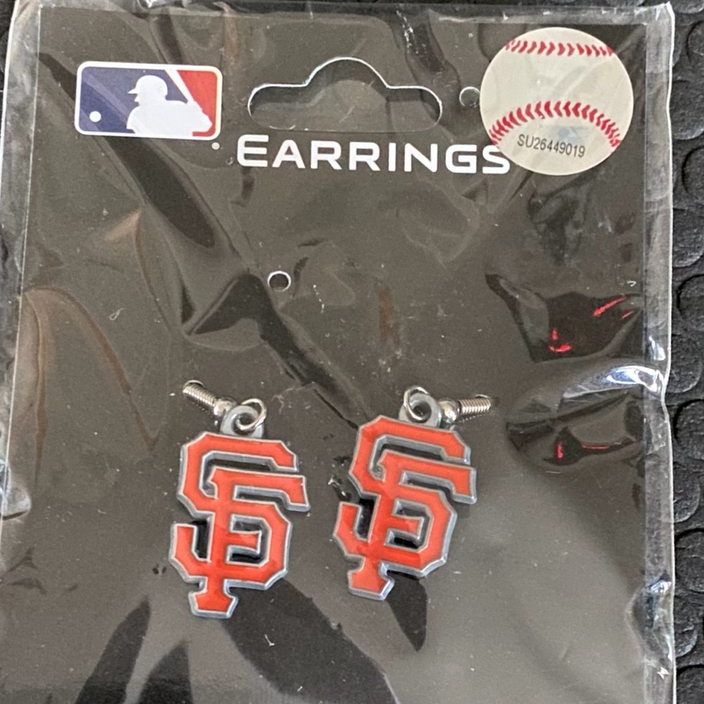 San Francisco Giants Orange and Silver Earrings